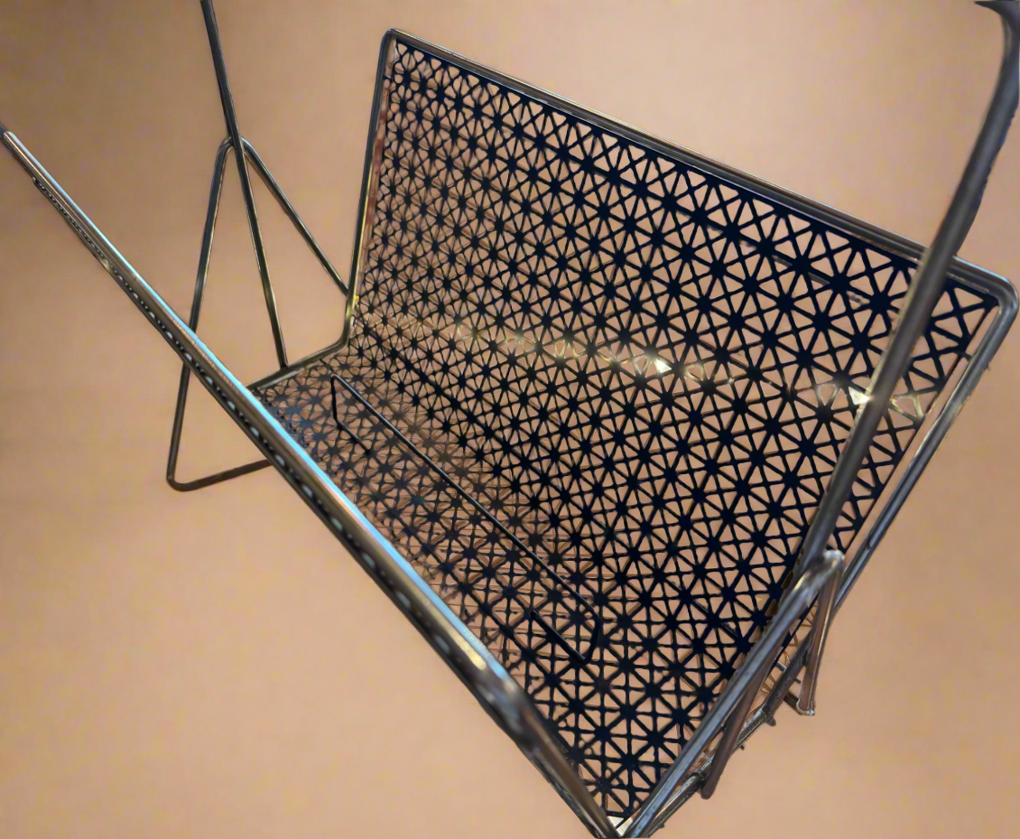 MCM Magazine Rack with Ceramic Ashtray And Coaster Top