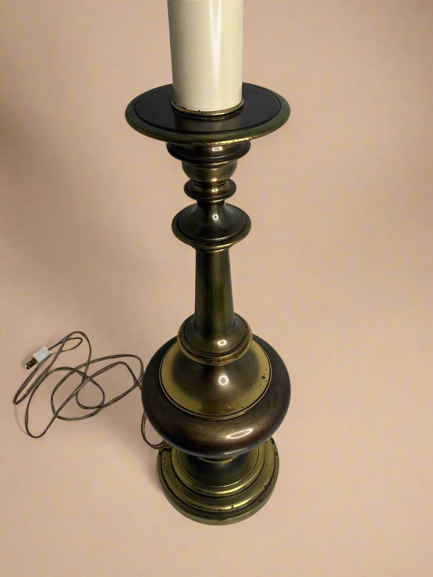 Vintage Brass Candlestick Style Table Lamp