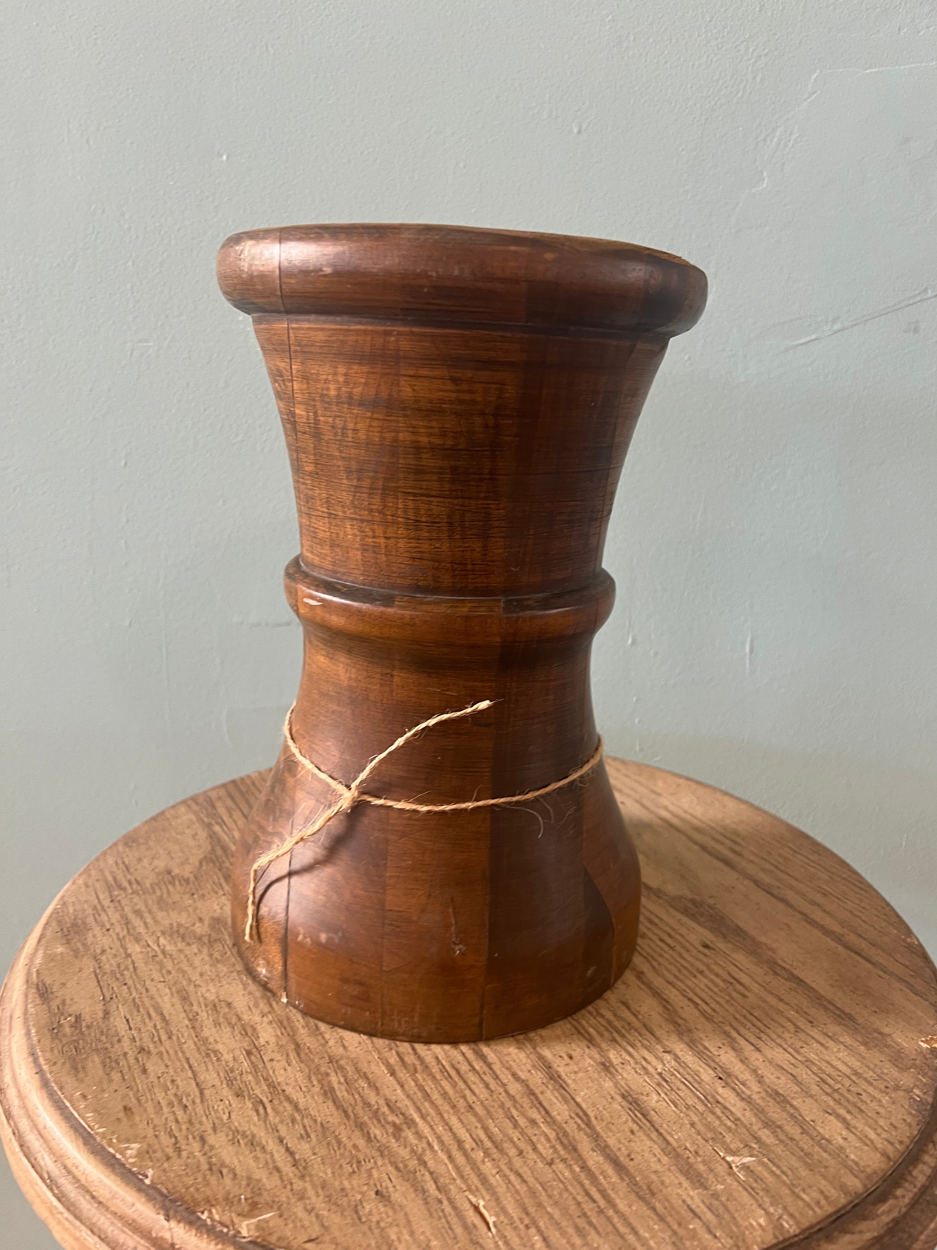 Large Wood Candle Holder