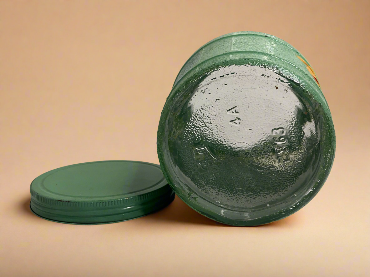 Painted Glass Storage Jar