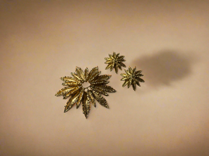 Avon Floral Burst Brooch & Earring set