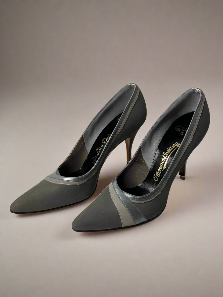 DeLiso Debs Mid Century Suede Pumps