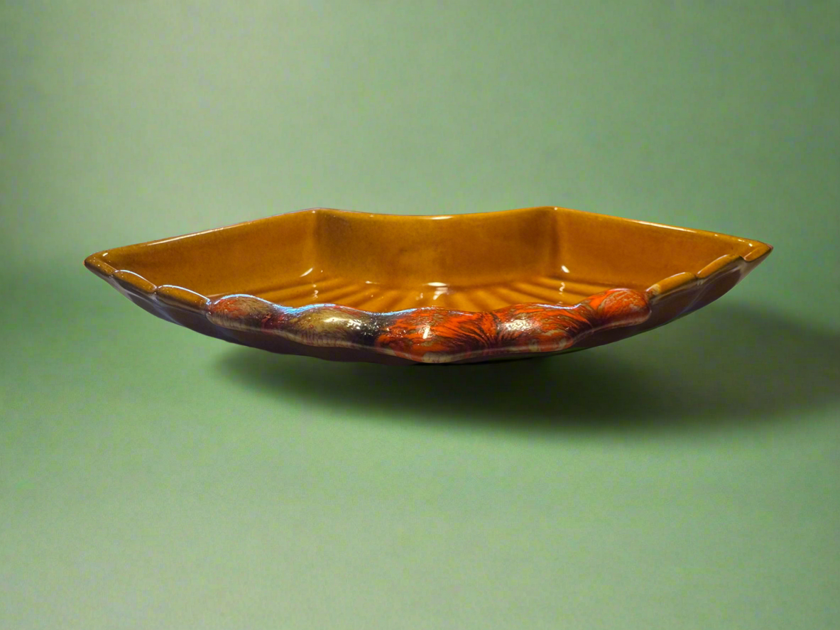 Amber Seashell California Pottery Tray