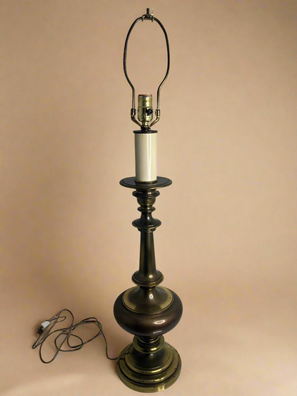 Vintage Brass Candlestick Style Table Lamp