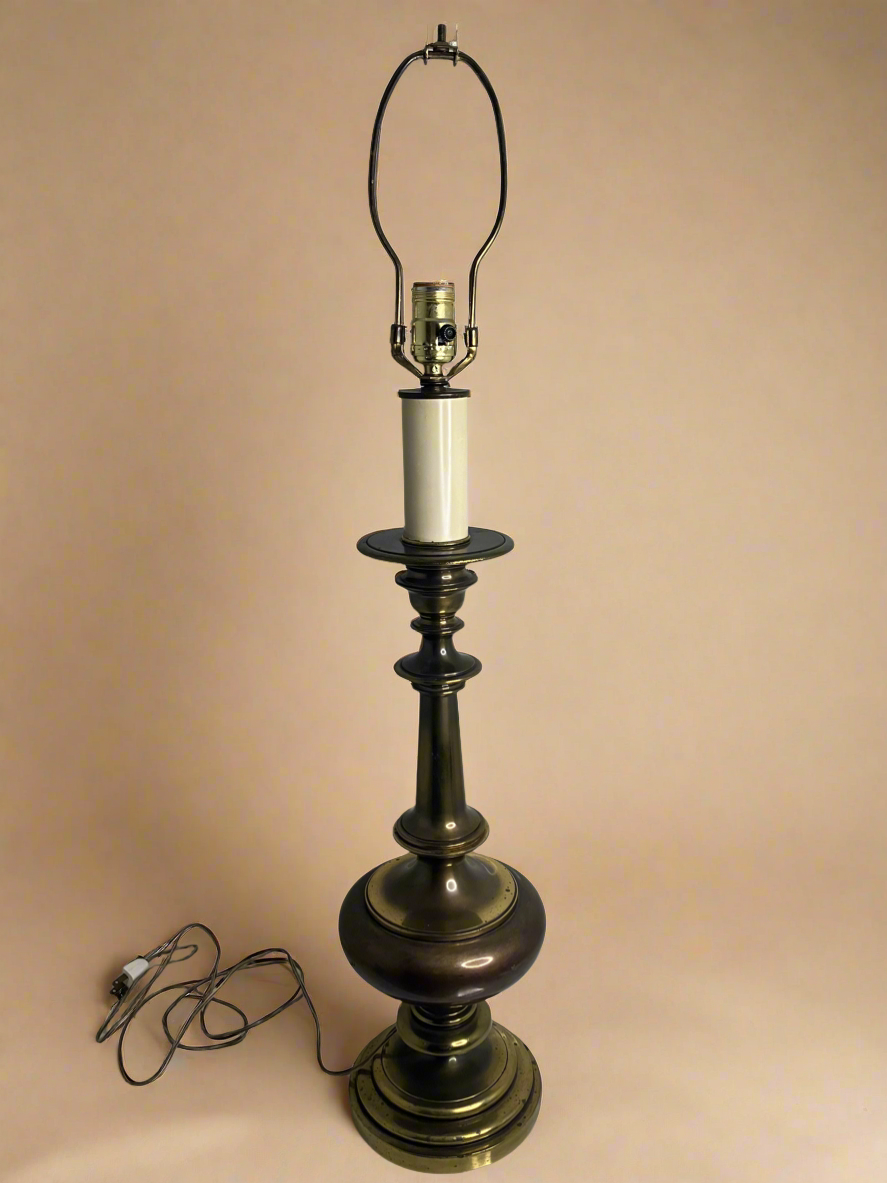 Vintage Brass Candlestick Style Table Lamp
