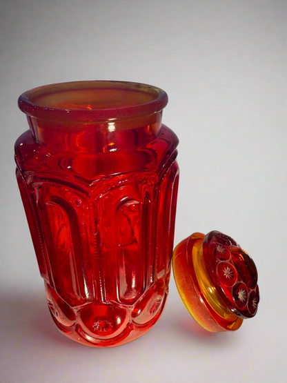 Large Red Patterned Jar