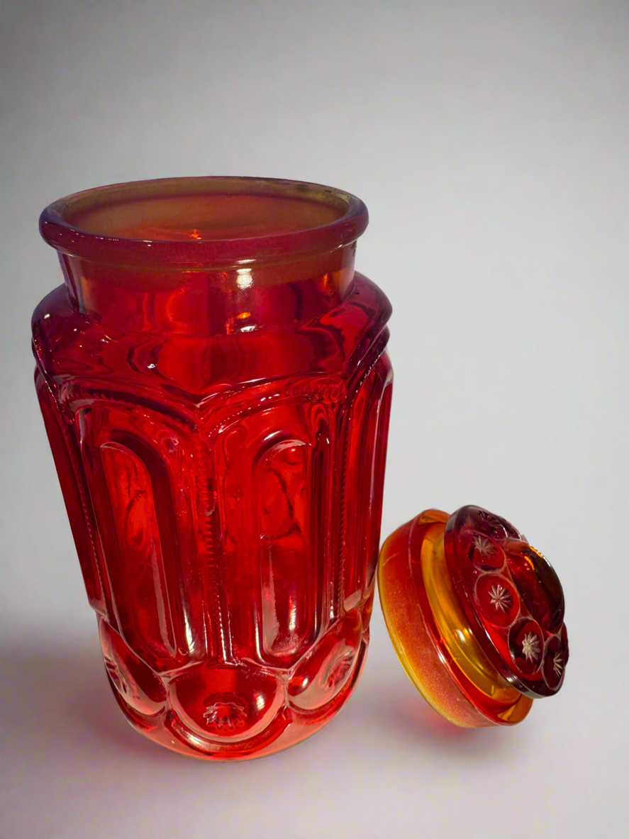 Large Red Patterned Jar
