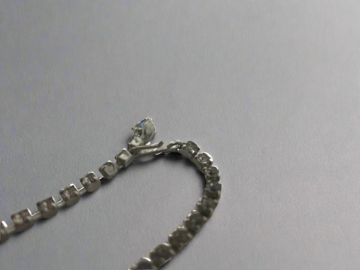 Vintage Rhinestone Bib Necklace