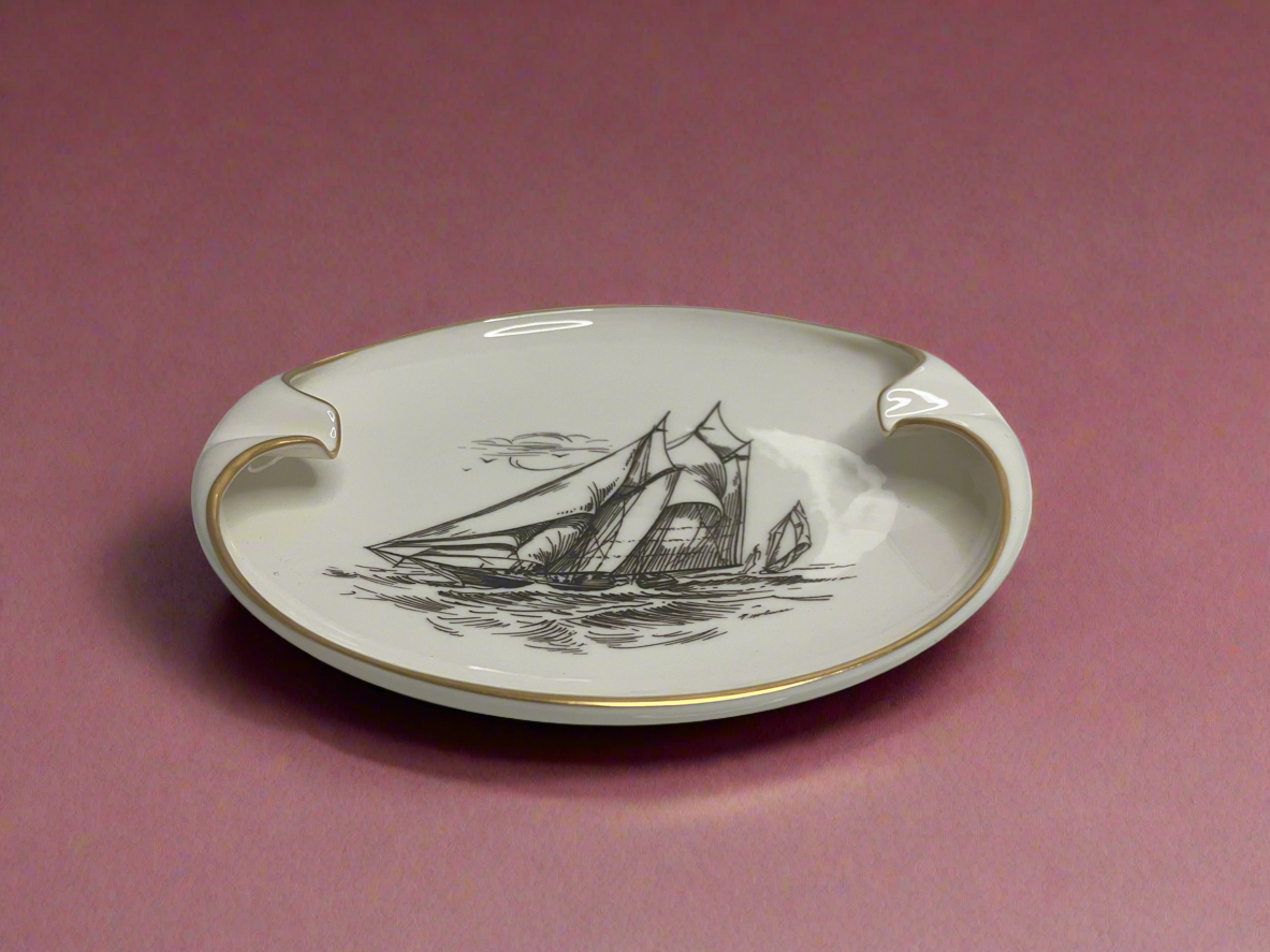 Schooner Columbia Lenox Porcelain Ashtray