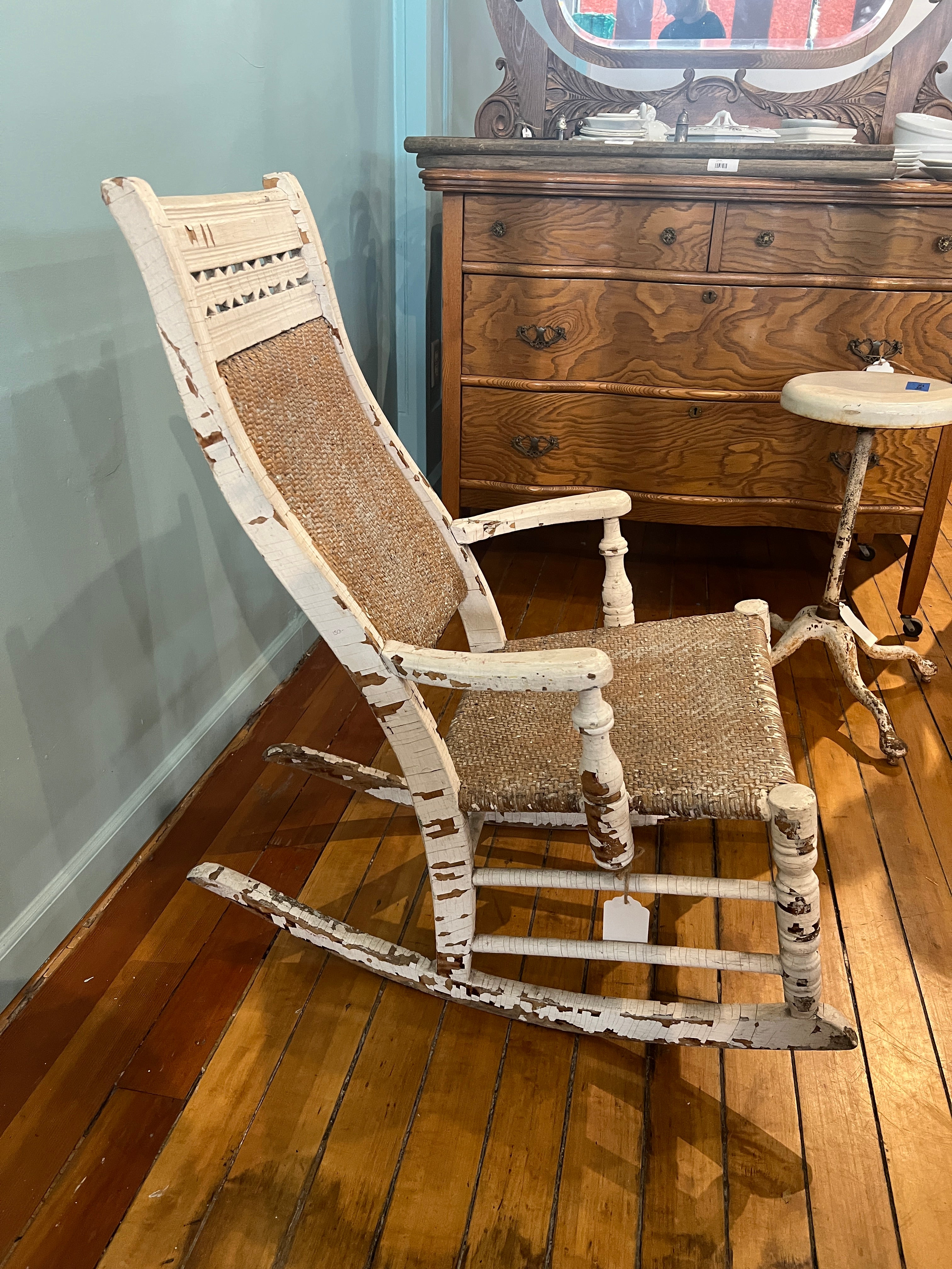 Vintage Wicker Rocker