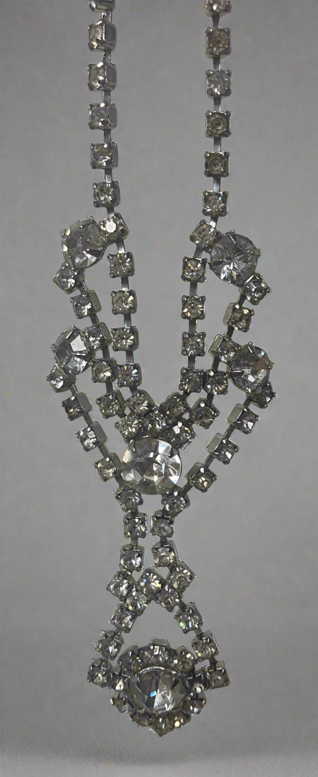 Vintage Rhinestone Bib Necklace