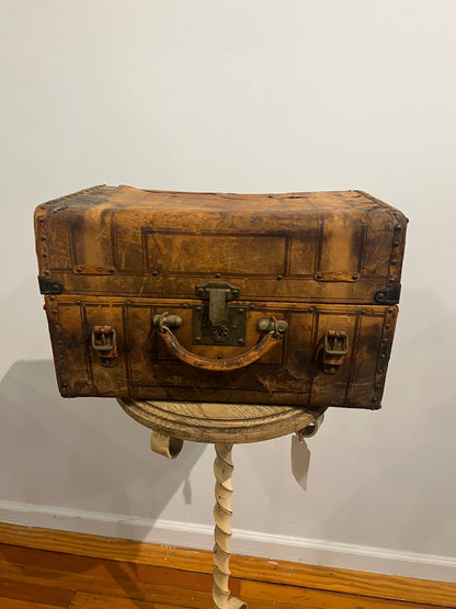 1800's Leather Train Trunk