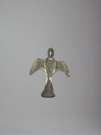 Turquoise Silver Nickel Bird Pendant