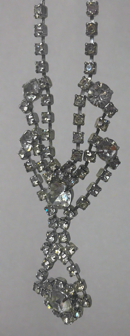 Vintage Rhinestone Bib Necklace