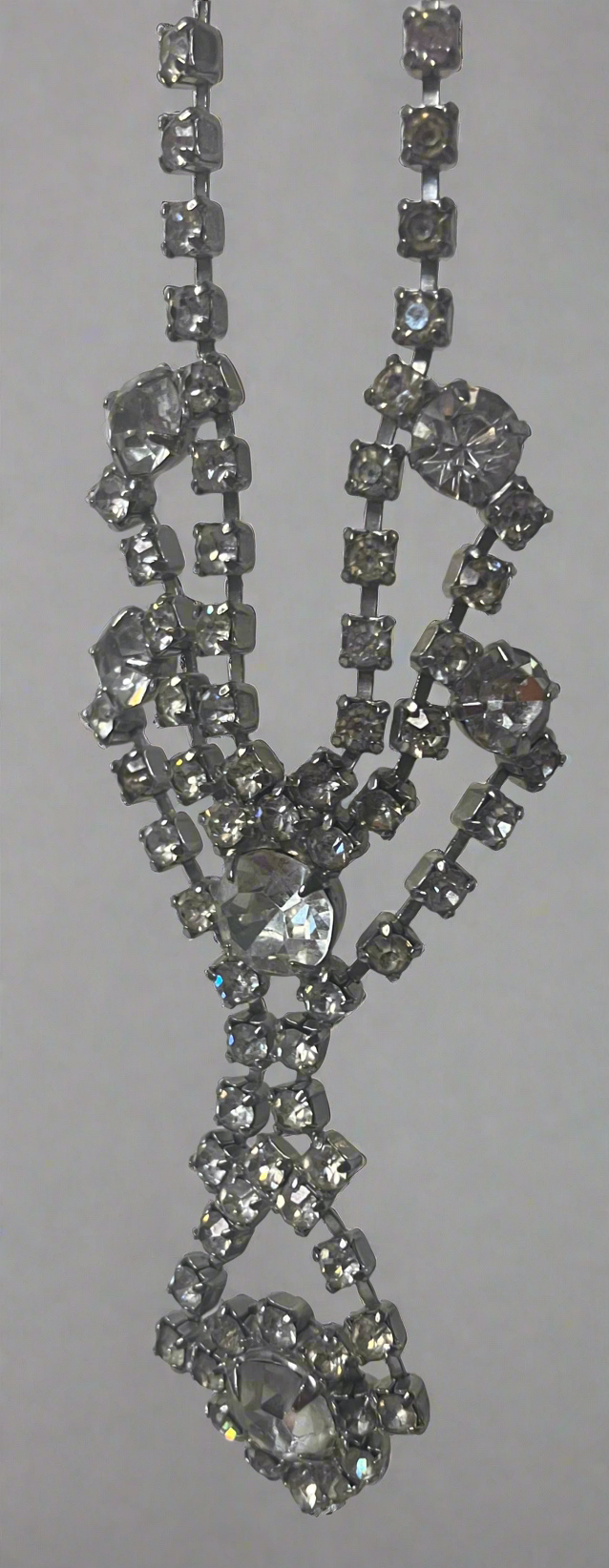Vintage Rhinestone Bib Necklace