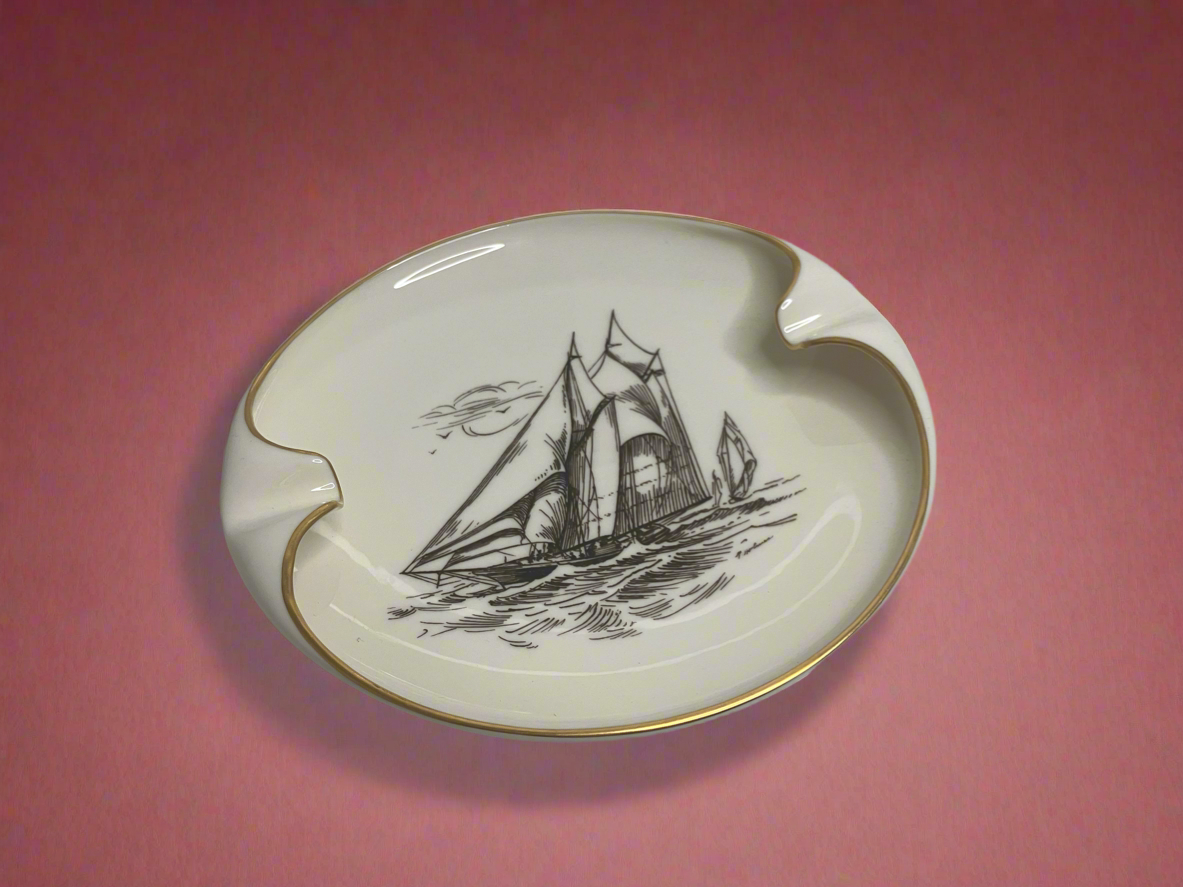 Schooner Columbia Lenox Porcelain Ashtray