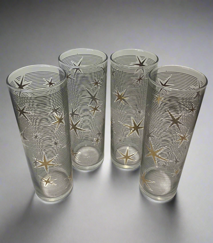 Libby Gold Atomic Tall Tumblers (Set of 4)