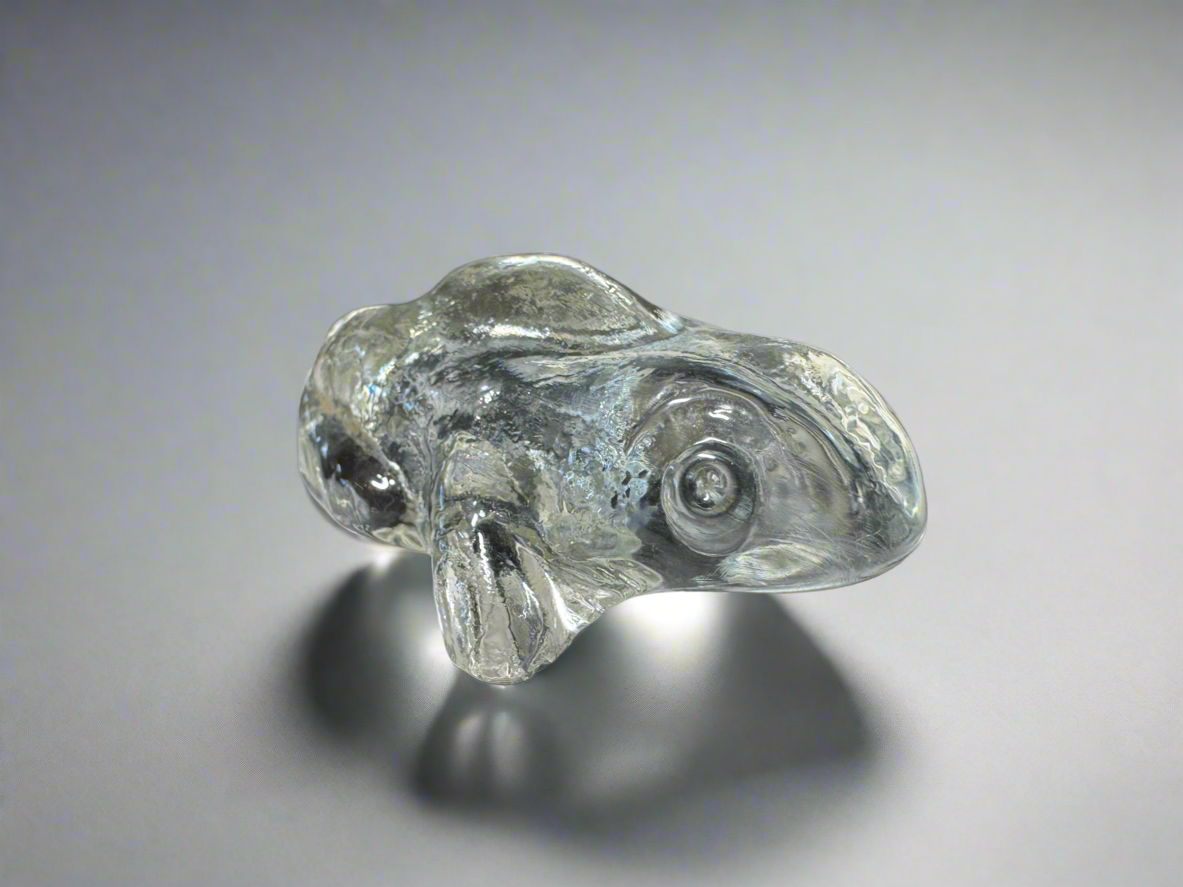 Molded Glass Toad Paperweight/Decoration
