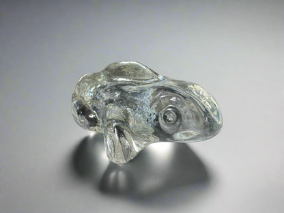 Molded Glass Toad Paperweight/Decoration