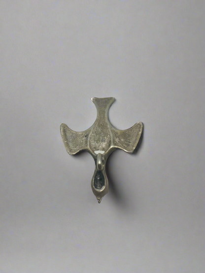 Turquoise Silver Nickel Bird Pendant