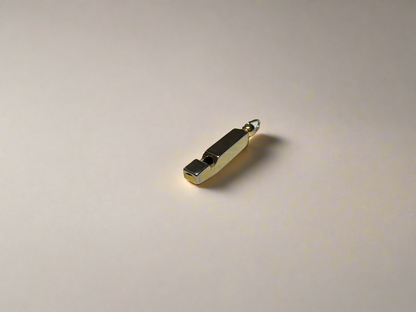 Gold Plated Whistle Pendant