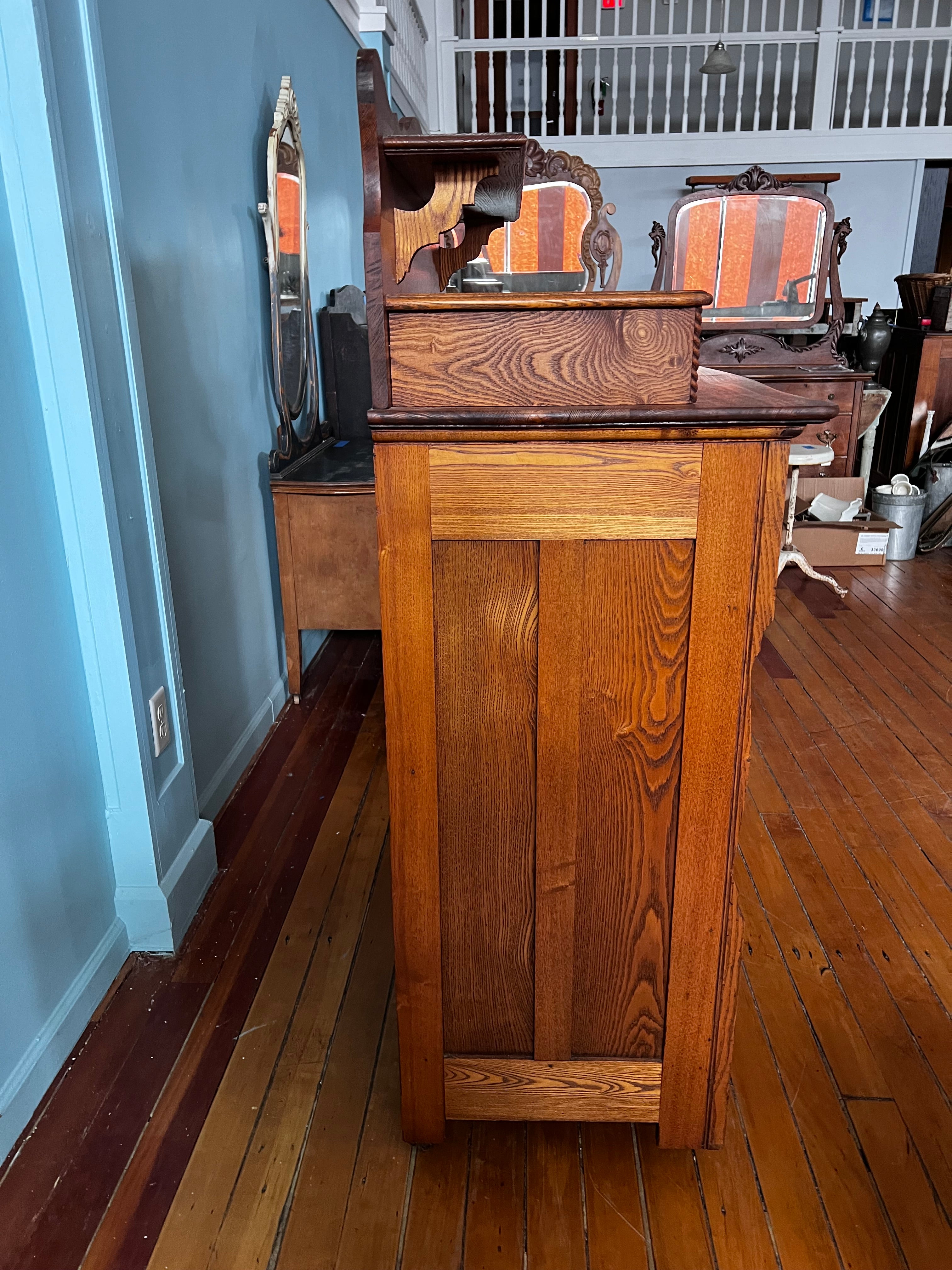 Tall Vintage Oak Dresser