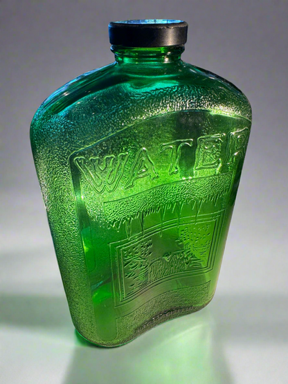 Tinted Green Glass Water Container