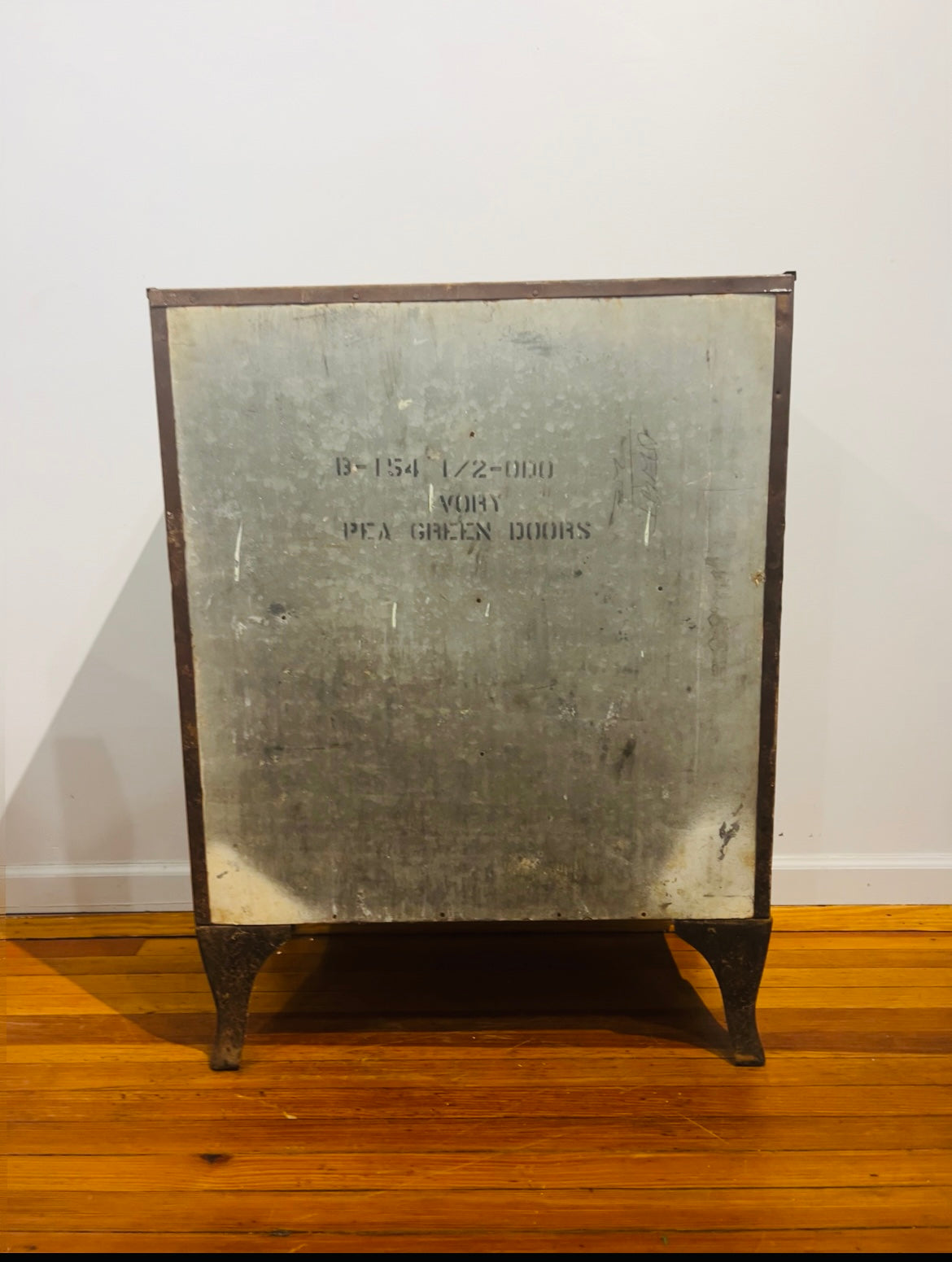 Vintage Ice Box metal / antique refrigeration
