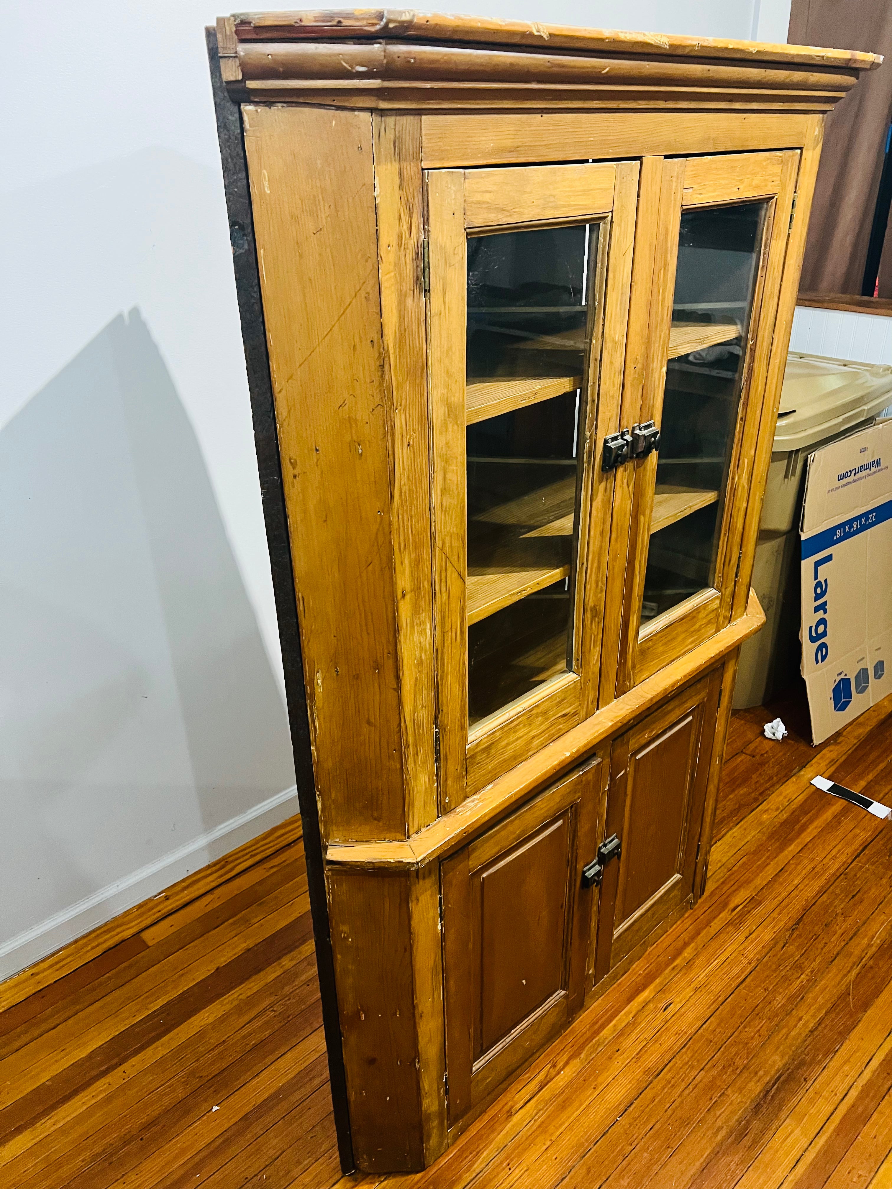 Vintage Corner Wooden Hutch