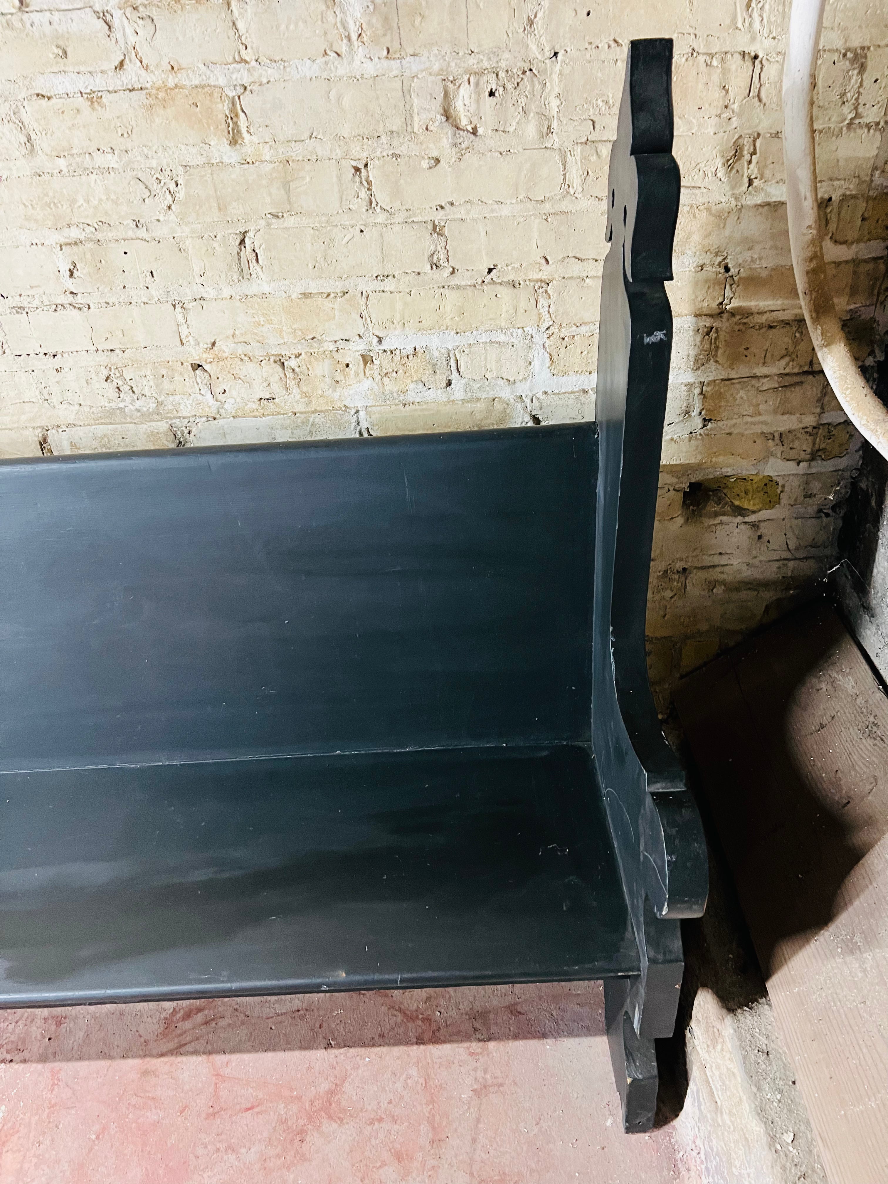 Vintage bench from decorative Church Pew.