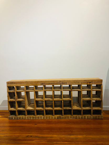 Vintage wooden storage or display shelving display unit