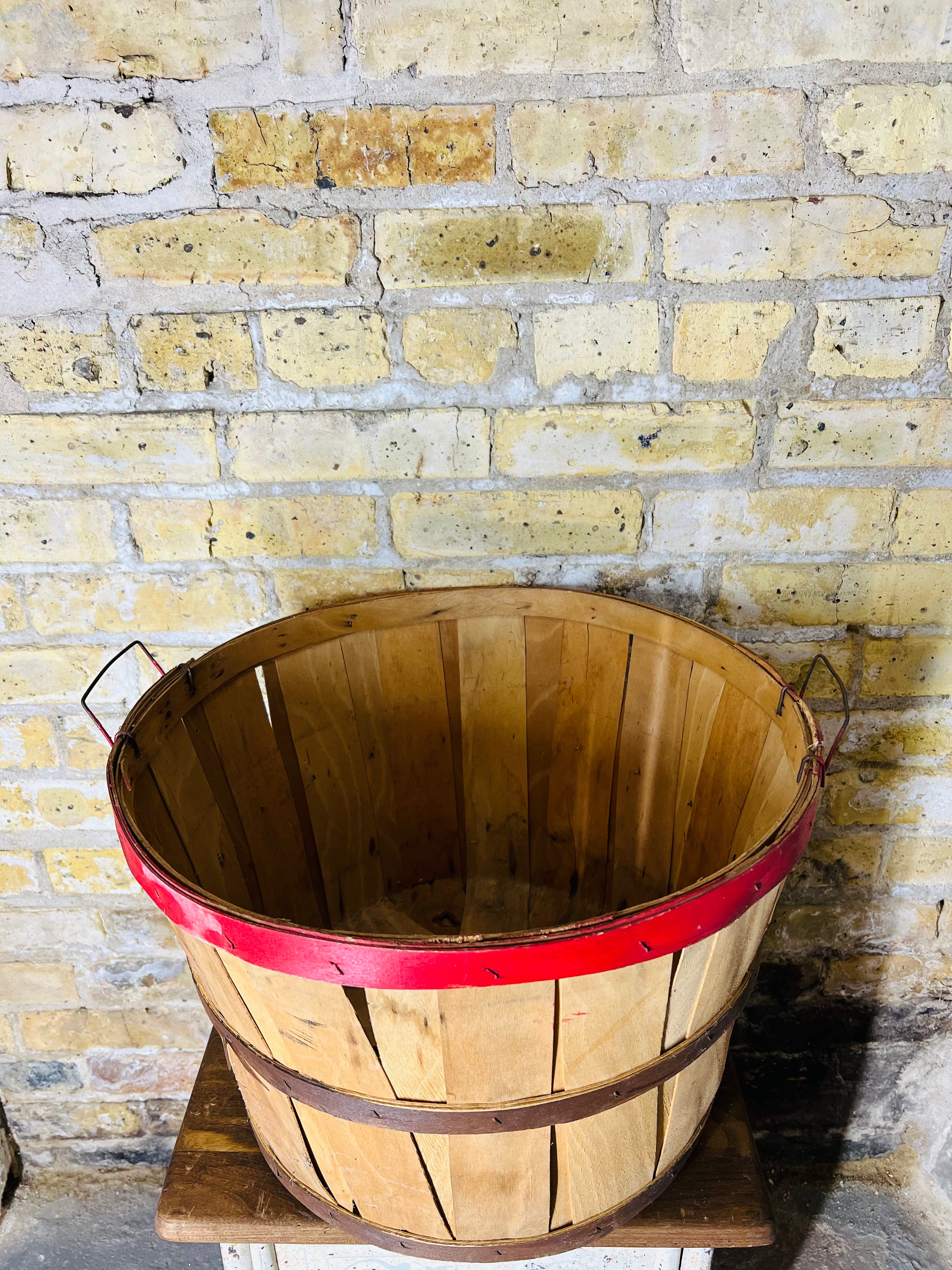 Vintage Wooden Apple Orchard Bushel