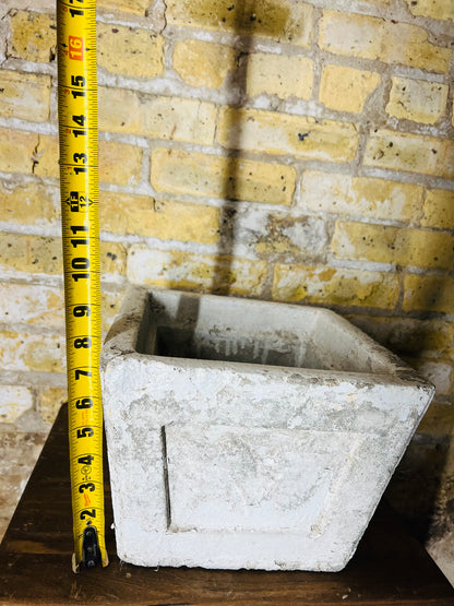 Antique Square Urn made of concrete.