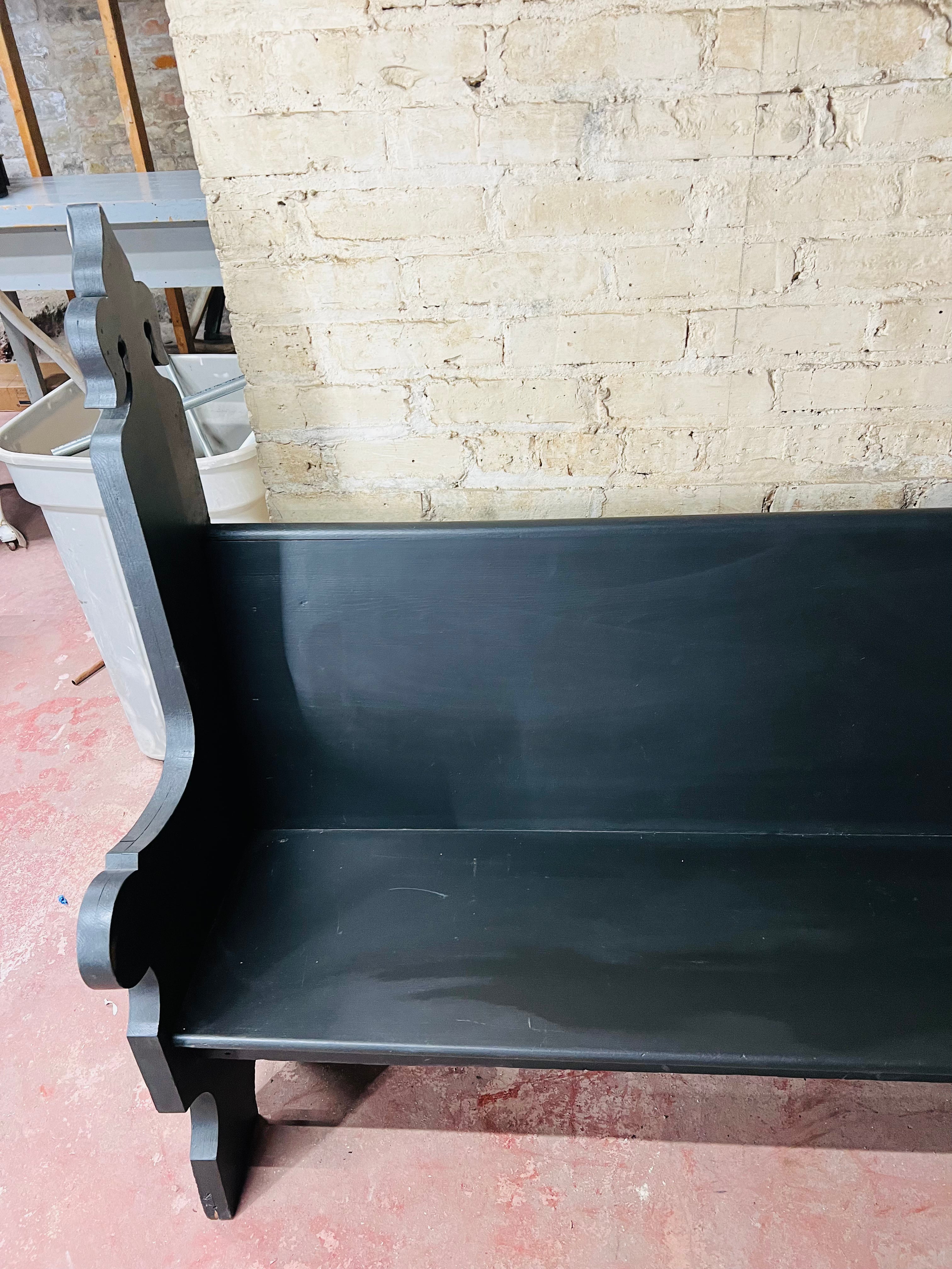 Vintage bench from decorative Church Pew.