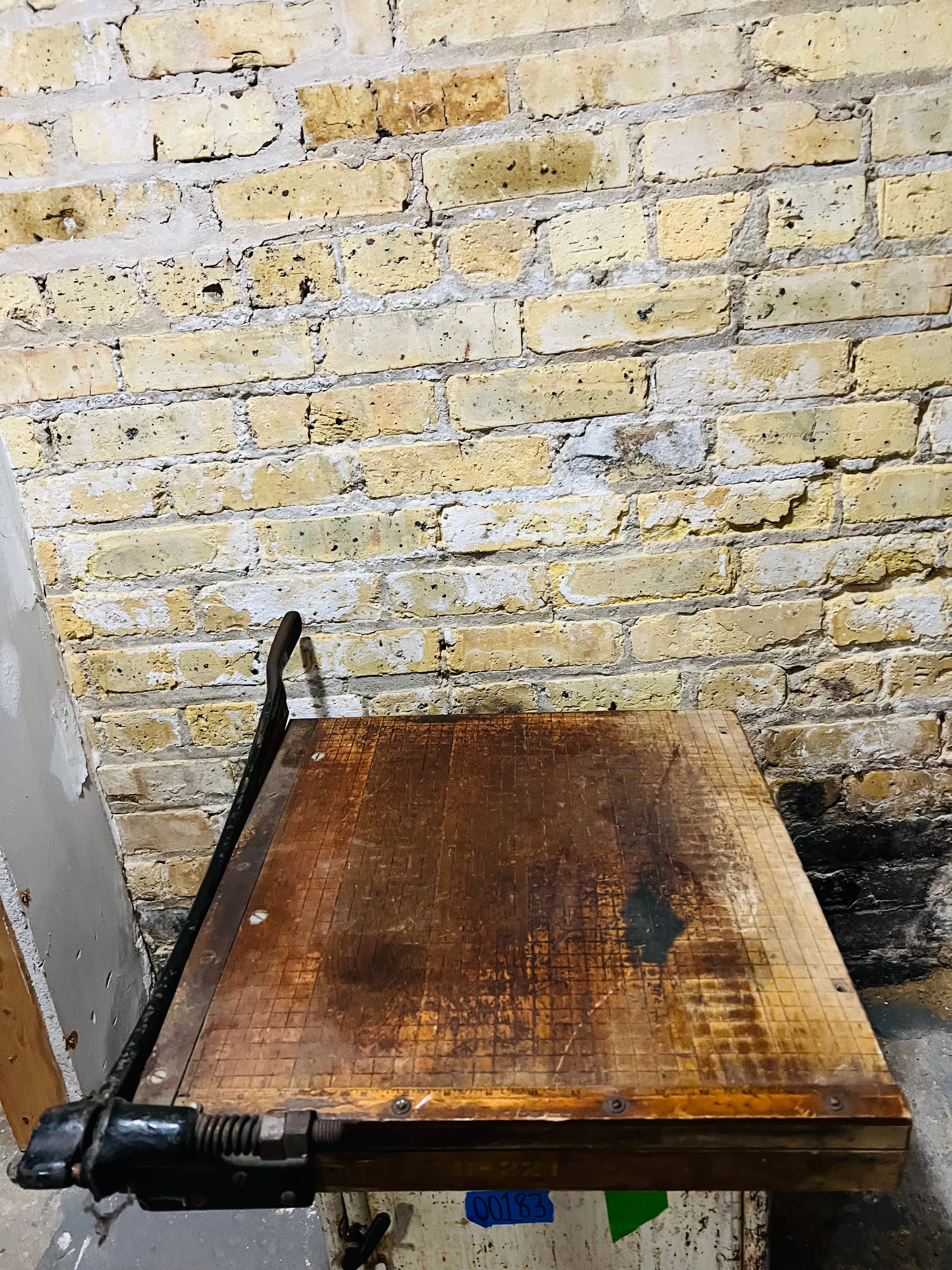 Vintage paper, cutting machine.