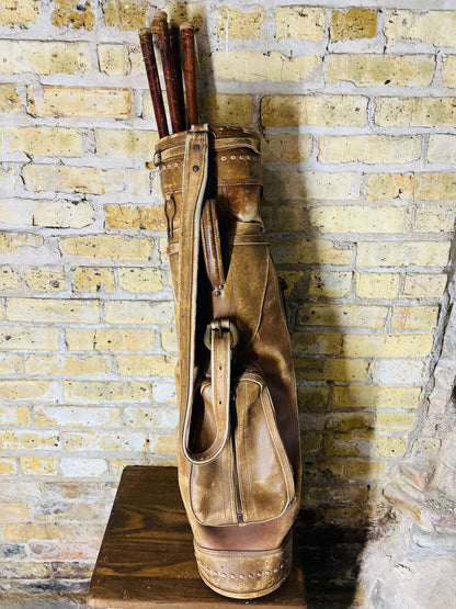 Vintage Leather Golf Bag