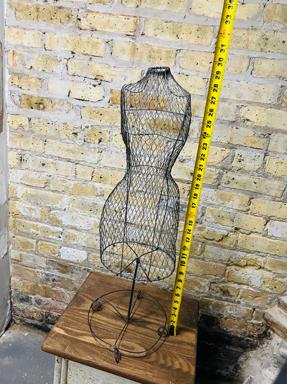 Vintage Early 1900's Metal Wire Dress Form Mannequin