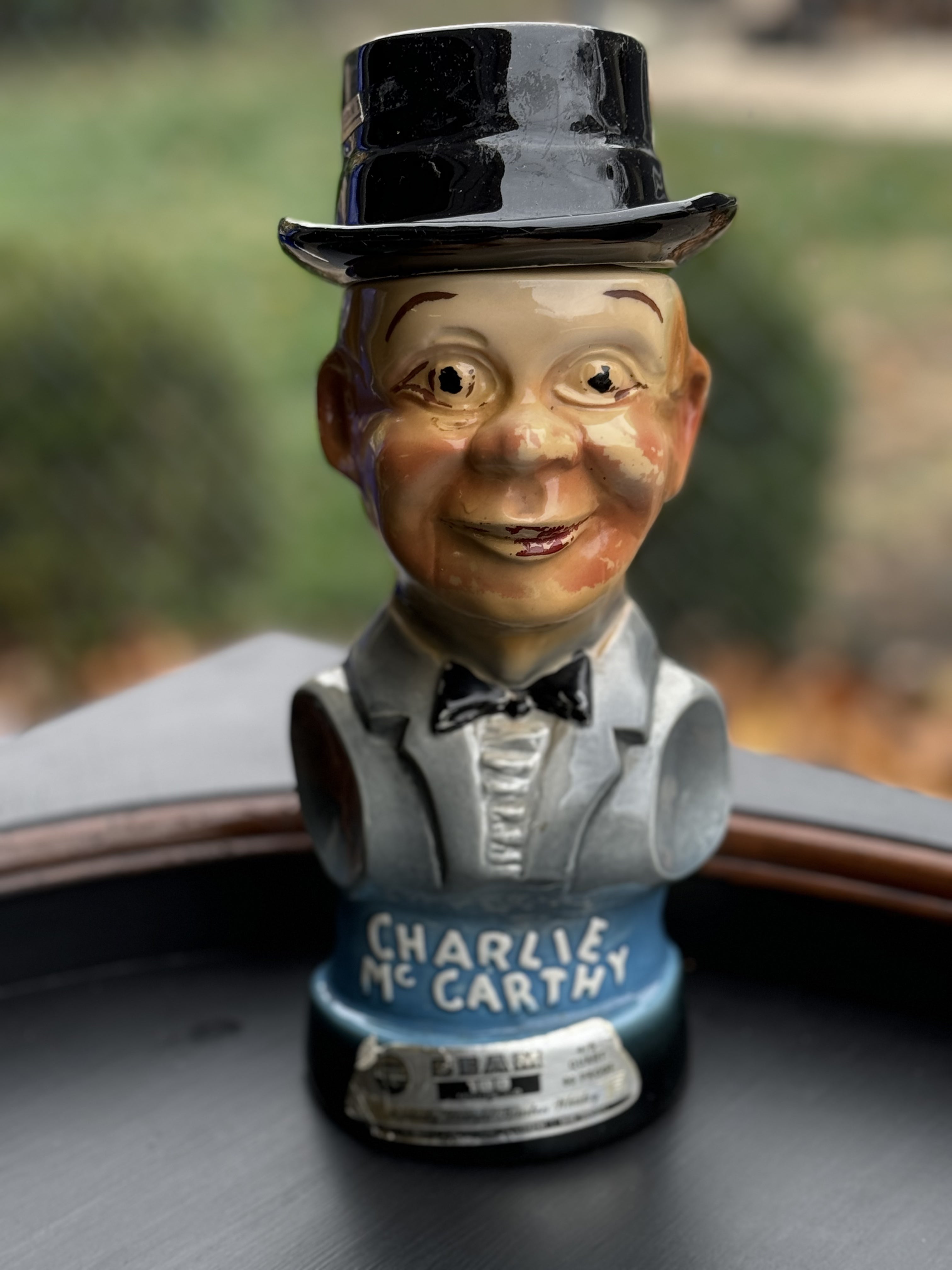 Vintage decanter Charlie McCarthy 1976.