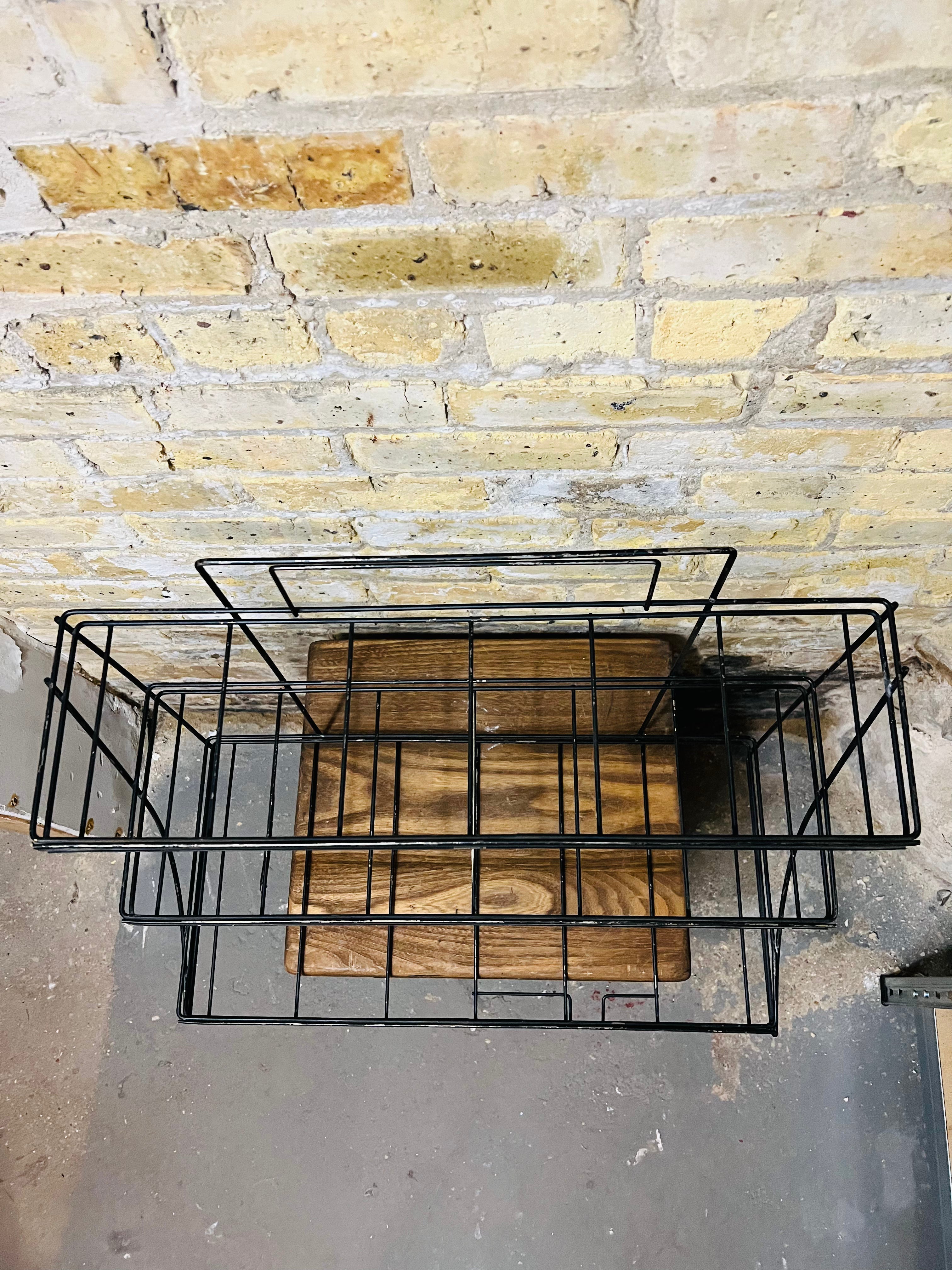 Vintage countertop wire product display rack.