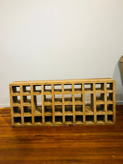 Vintage wooden storage or display shelving display unit