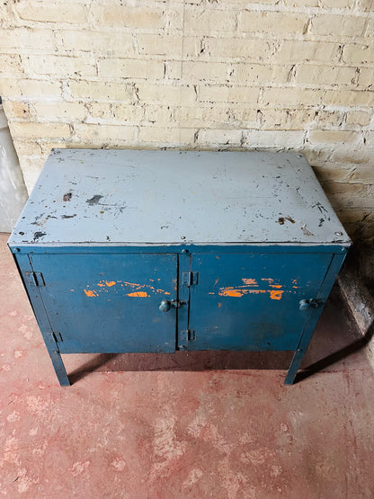 Vintage Metal Tool Storage Cabinet