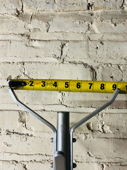 Vintage mid-century stainless steel coat rack.