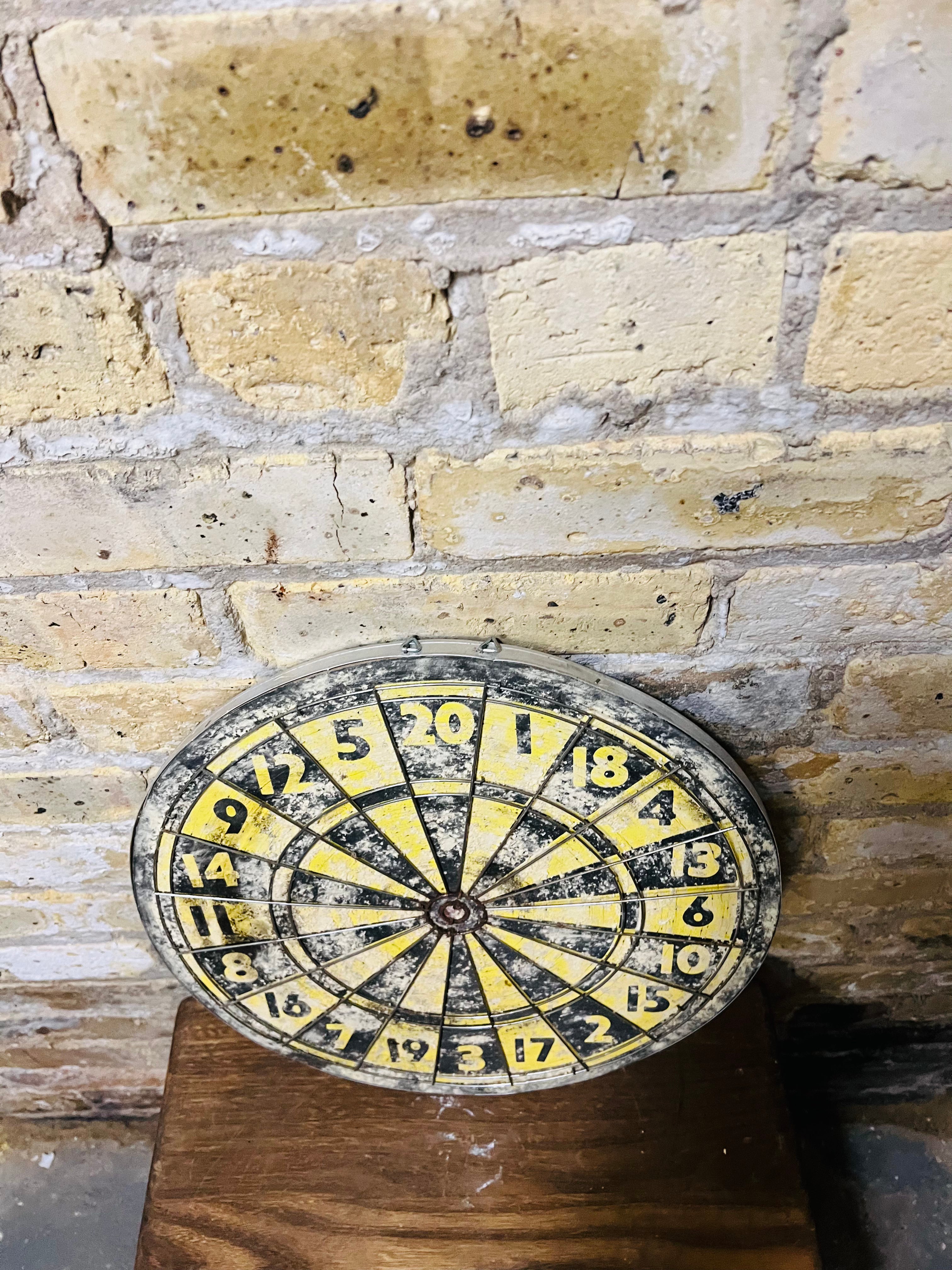 Double sided vintage target and dartboard.