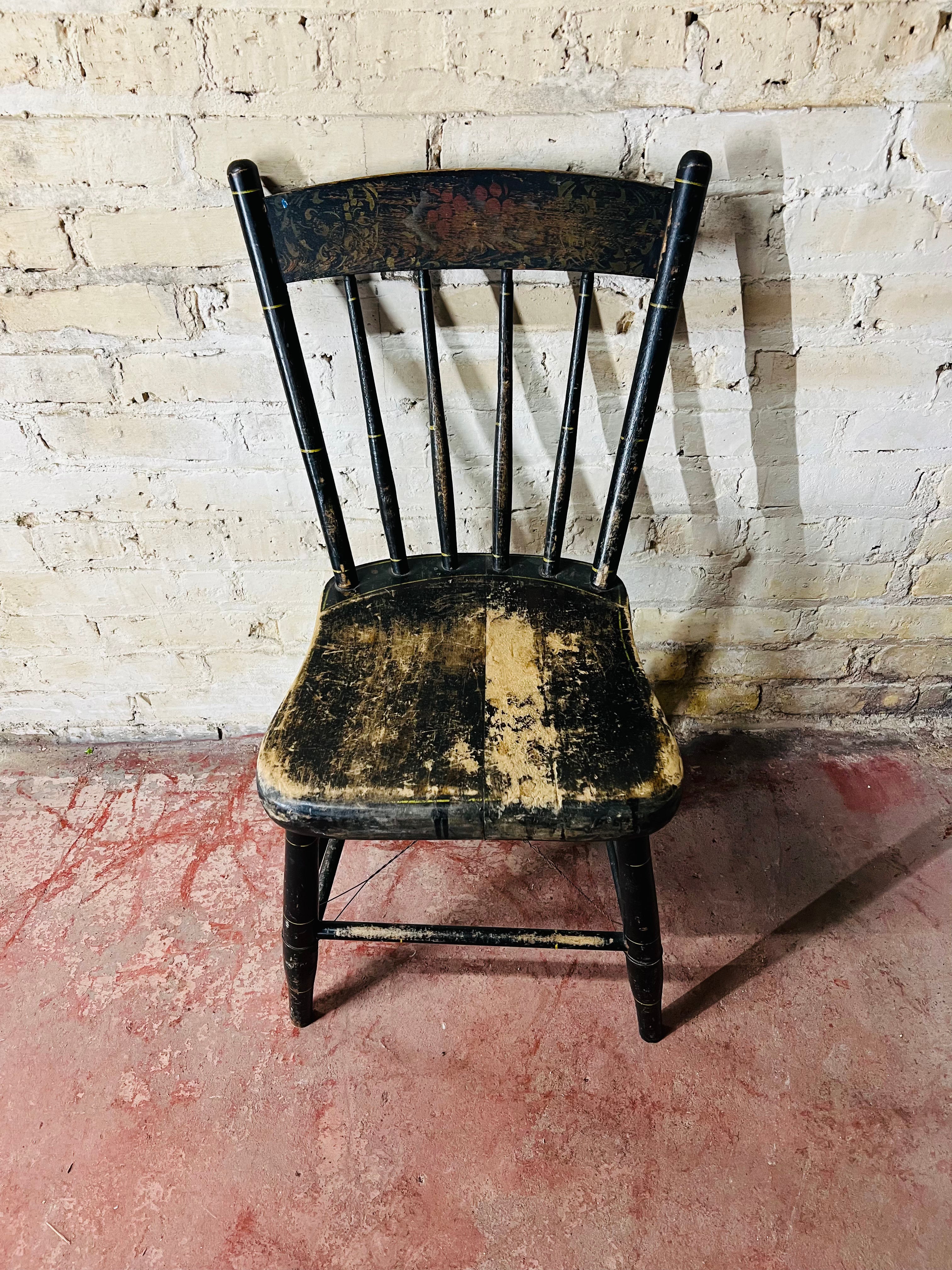 Black Farmhouse Chair - Spindle Back