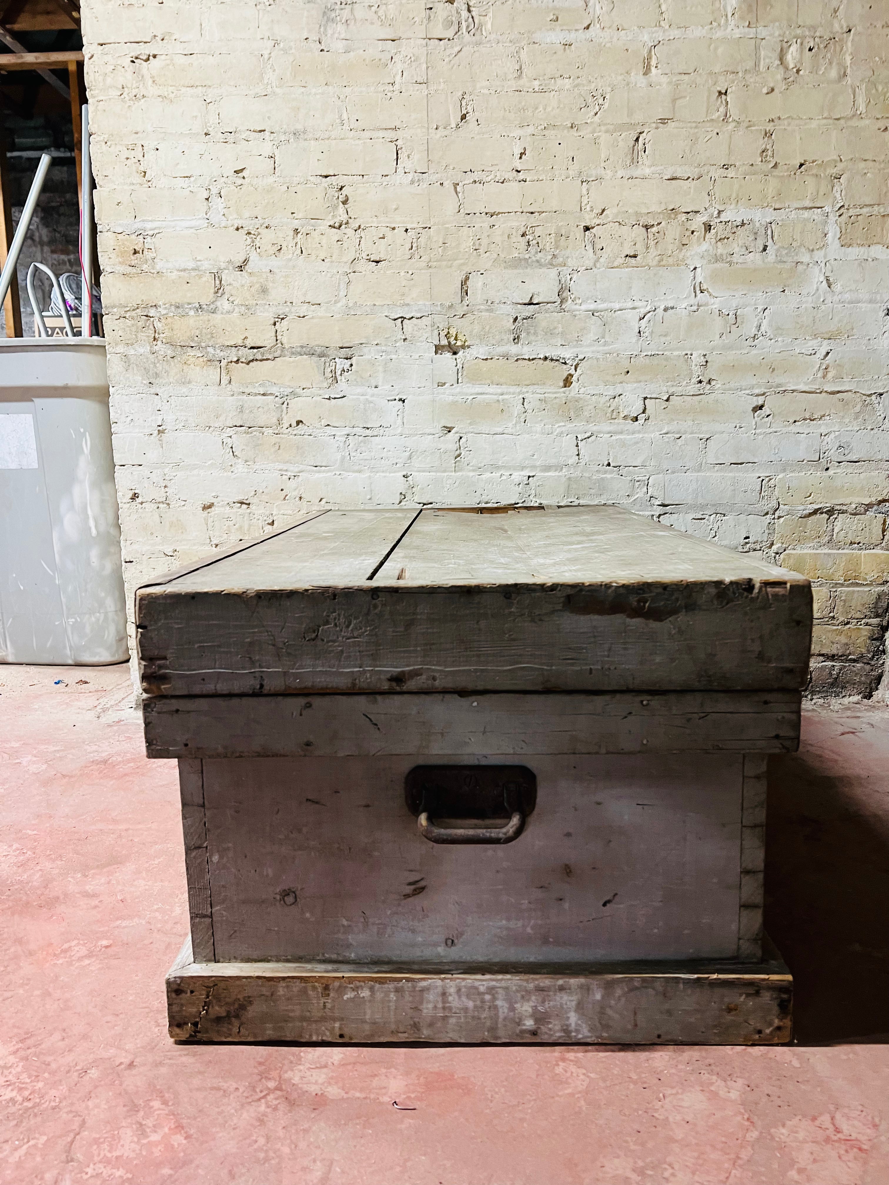 Antique Country Painted Blanket Chest