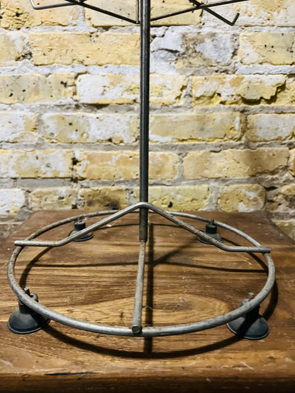 Vintage metal countertop, product, display rack, signage (bees bibs).