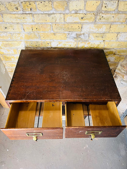Vintage Antique wagemaker 2 Drawer Card Catalog Cabinet