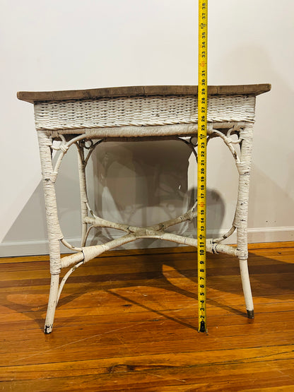 1930s Antique Wicker Table