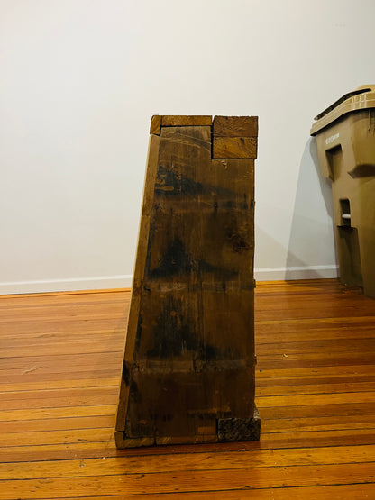Vintage wooden storage or display shelving display unit