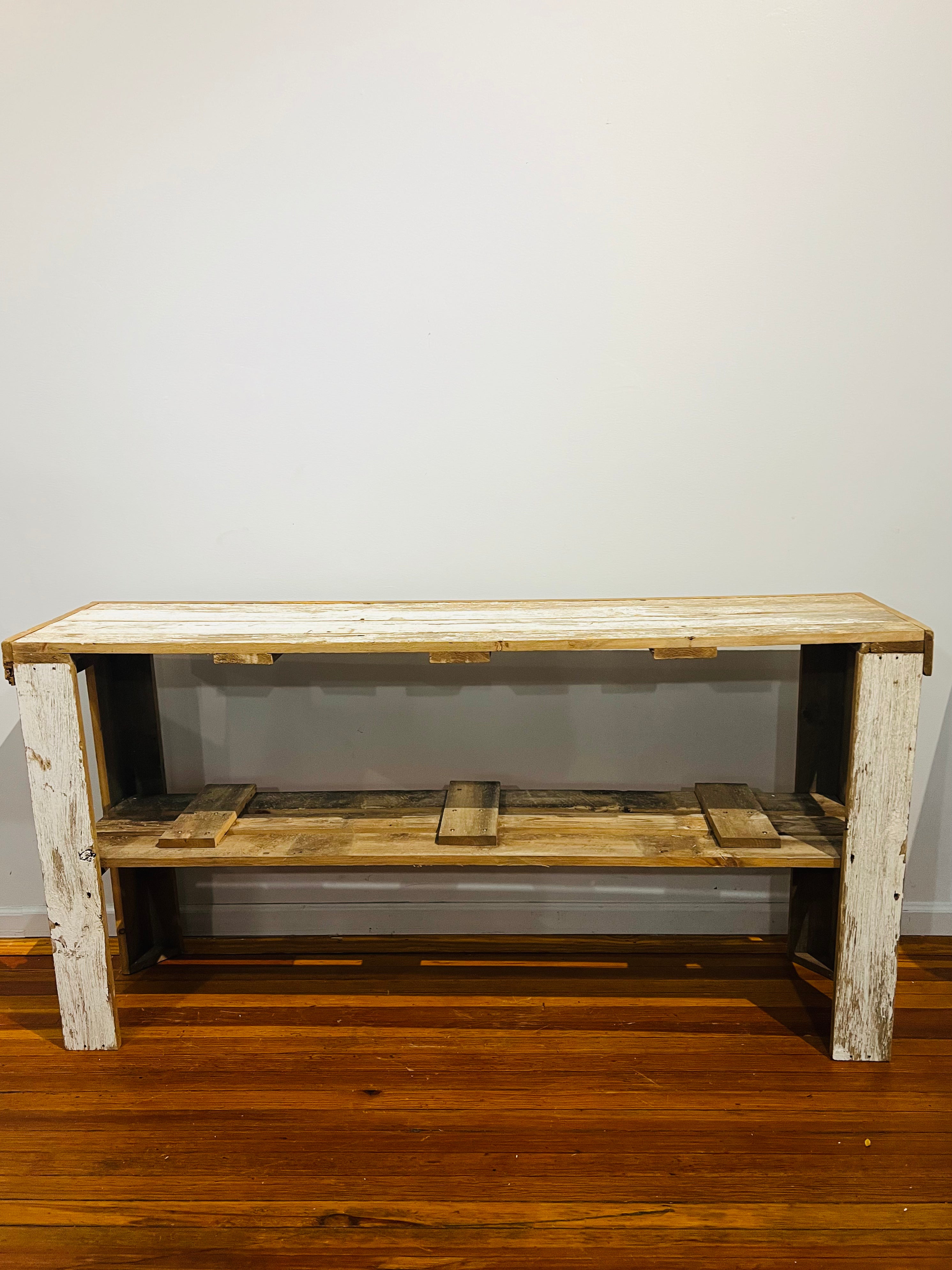 Rustic Reclaimed Wood Bench